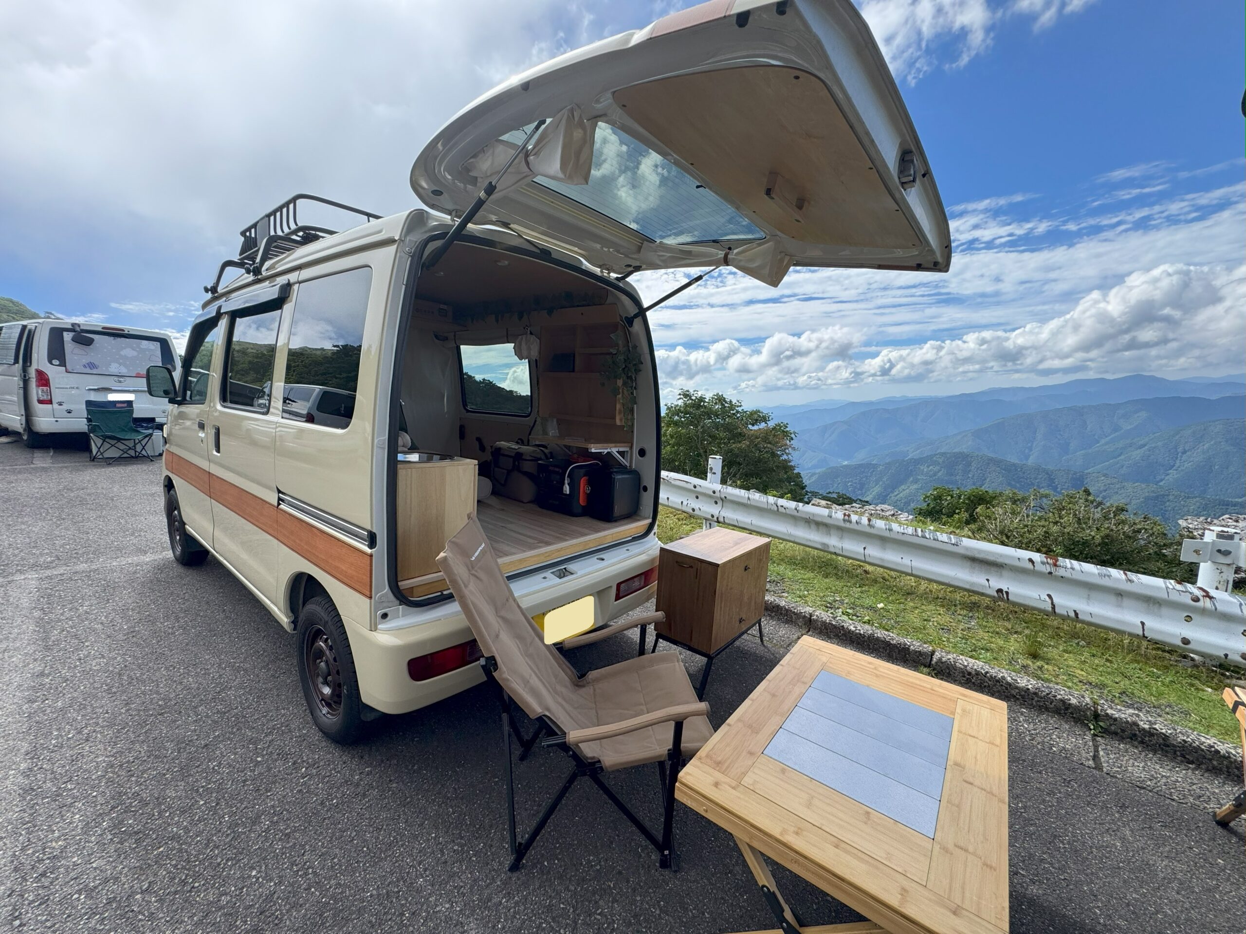 車中泊の様子
